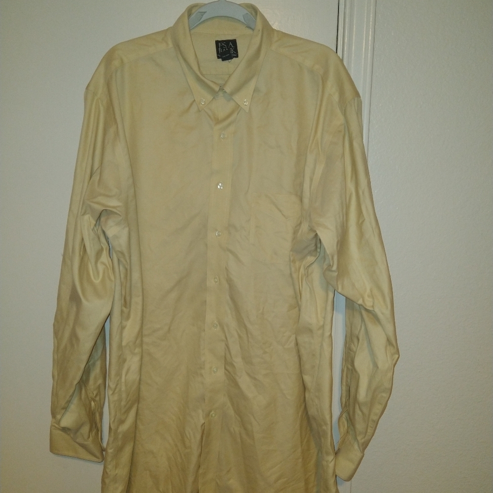 Jos A Bank Traveler's Collection Long Sleeve Button Down Shirt Men's sz 18-37.